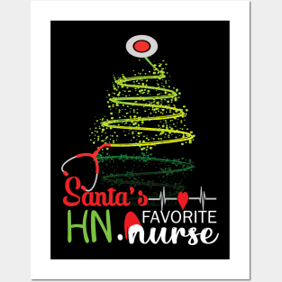 Santa's Favorite HN Nurse.. HN Nurse christmas gift Posters and Art